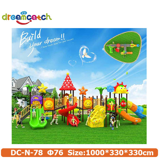 China Commercial Outdoor Plastic Slide Playground Equipment