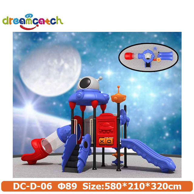 China Large outdoor amusement equipment three slides manufacturers