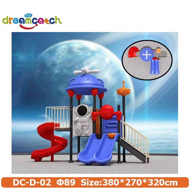 China Large outdoor amusement equipment three slides manufacturers, Large outdoor amusement